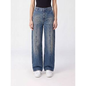 High-Waisted Wide-Leg Cotton Denim Jeans Mm6 Maison Margiela